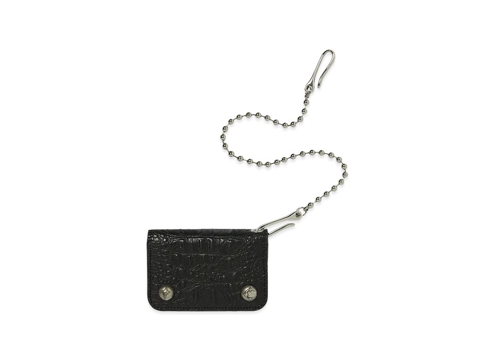 THUG CLUB TC Ball Chain Leather Card Case "Crocodile"