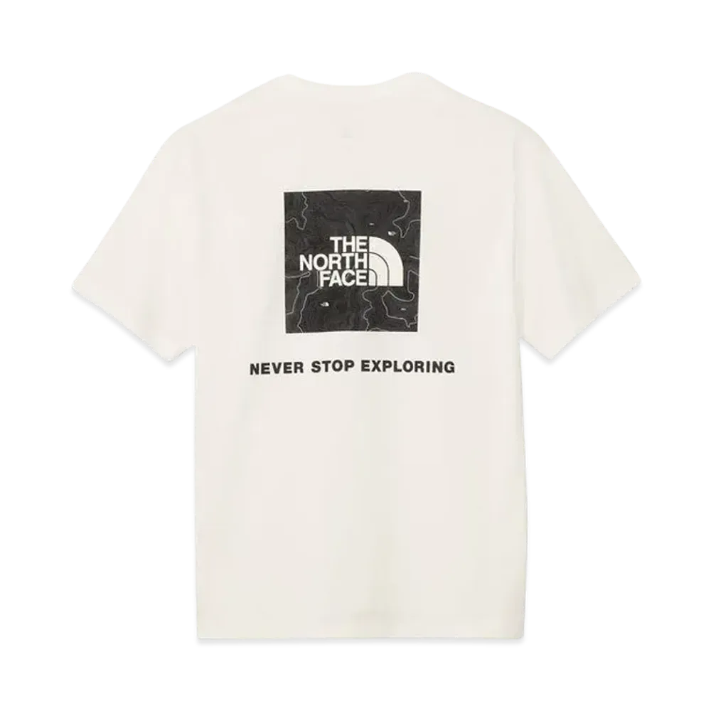 The North Face Short Sleeve Back Square Traverse Logo Tee "White"