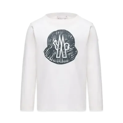 MONCLER Kids Long Sleeve T-Shirts "White"