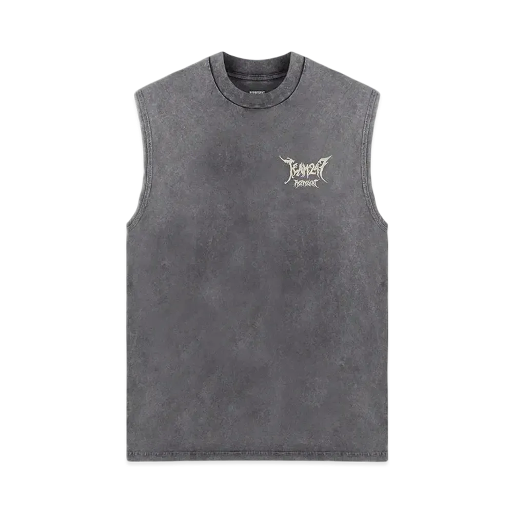 REPRESENT Team 247 x End Oversized Tank "Washed Grey"