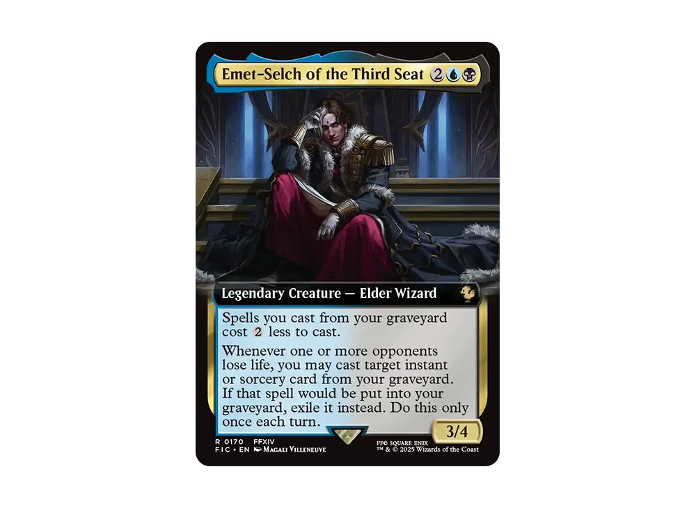 第三の座、エメトセルク 拡張foil EX+](FOIL)(フルアート)第三の座、エメトセルク/Emet-Selch of