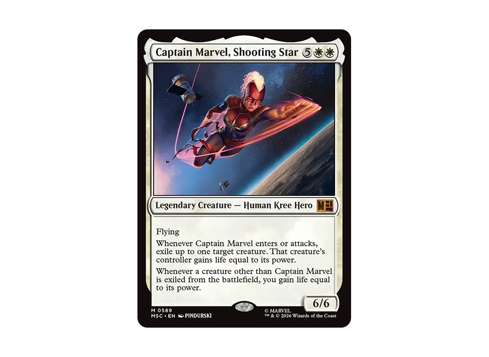 流れ星、キャプテン・マーベル M :フォイル [MSC 0589]【英語版】(コレクター・ブースター「マーベル スーパー・ヒーローズ」)