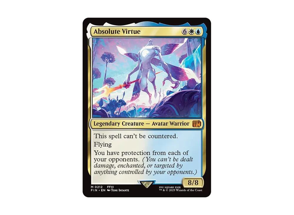 mtg final fantasy absolute virtue M :Foil [FIN 0212] [EN](FINAL FANTASY) or targeted by anything controlled by your opponents.) FIN] Absolute Virtue (Debut Showcase)