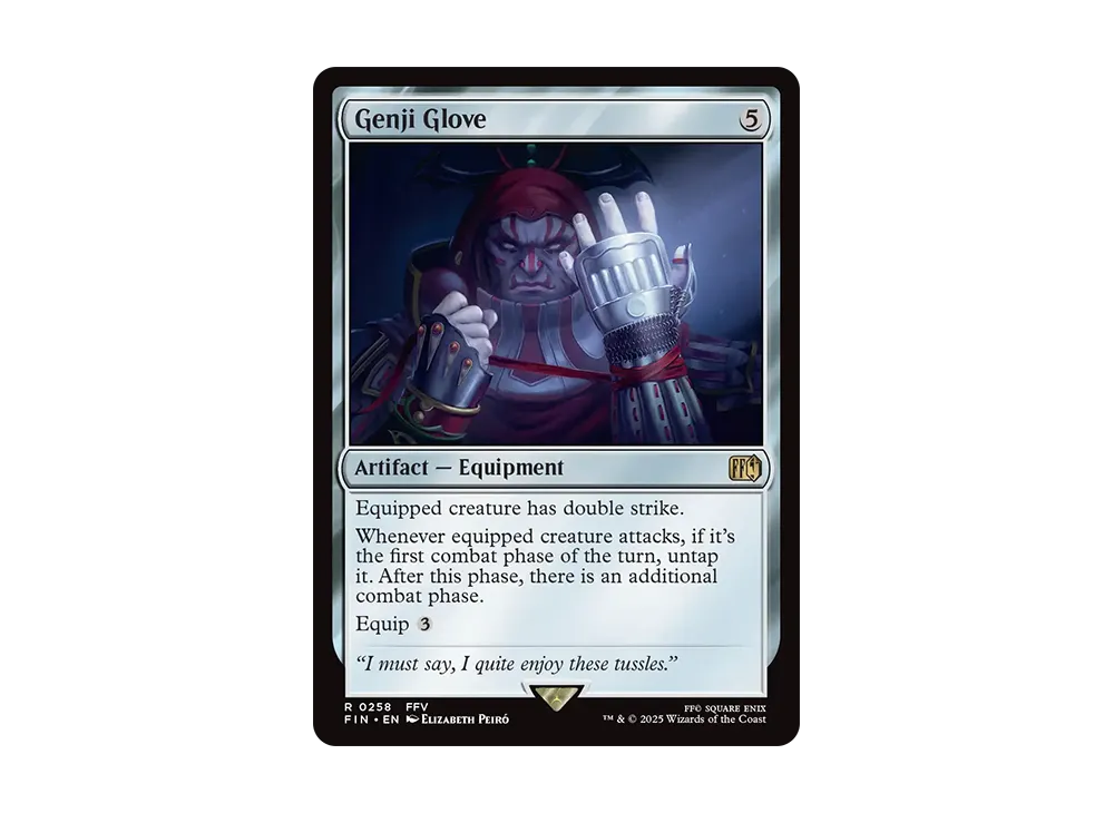 genji glove mtg final fantasy (FIN - 258) - - Rare - Normal if its the first combat phase of the turn Genji Glove #258 Prices |