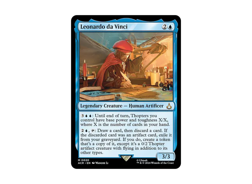 leonardo da vinci mtg card Leonardo da Vinci #118 holo from Assassin's Creed (ACR) MTG Proxy
