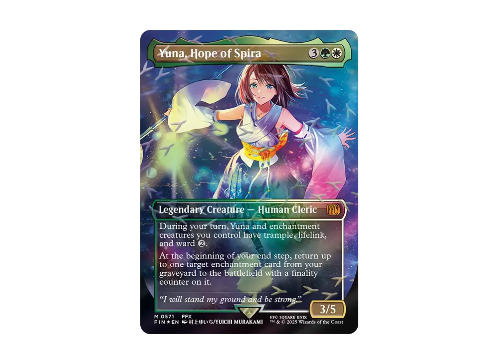 スピラの希望、ユウナ M :フォイル :ボーダーレス版 [FIN 0571]【英語