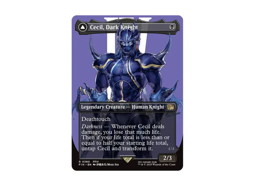 mtg cecil card Magic The Gathering - Universes Beyond - Final Fantasy you lose that much life 2025 MTG Final Fantasy Borderless