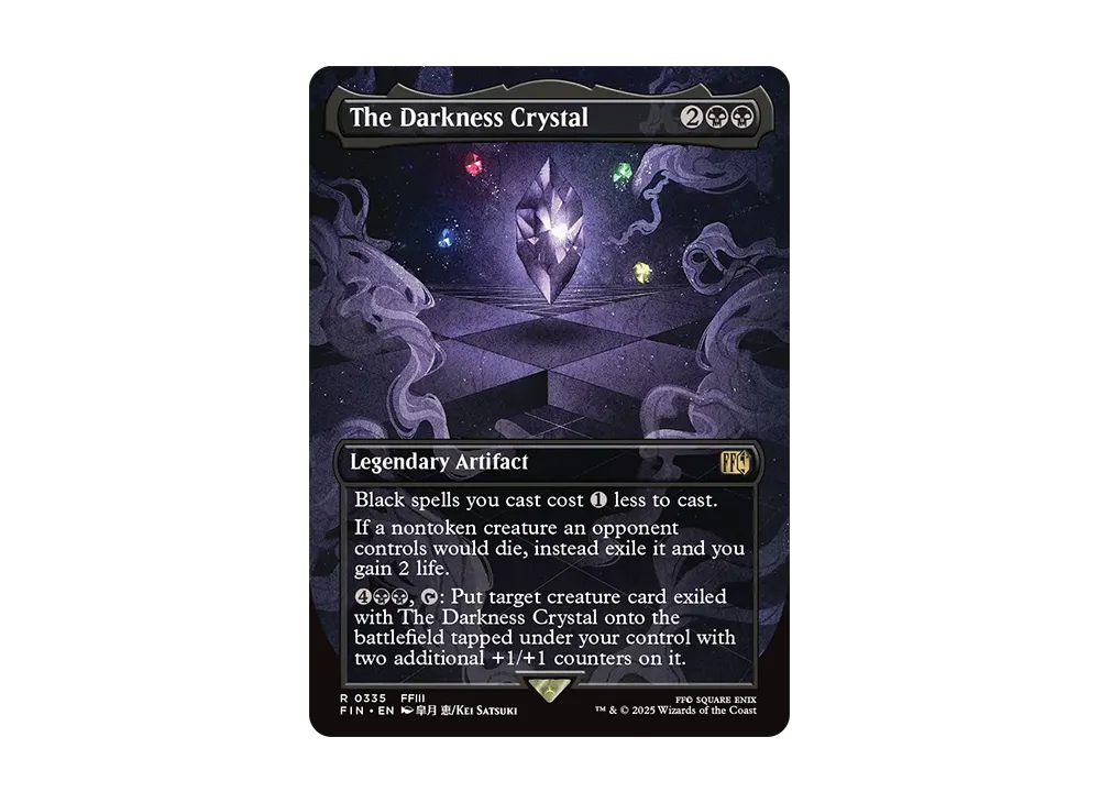 final fantasy mtg crystal cards The Darkness Crystal [335] [Borderless] [FINAL FANTASY] [Foil] – Face to  Face Games main image 0