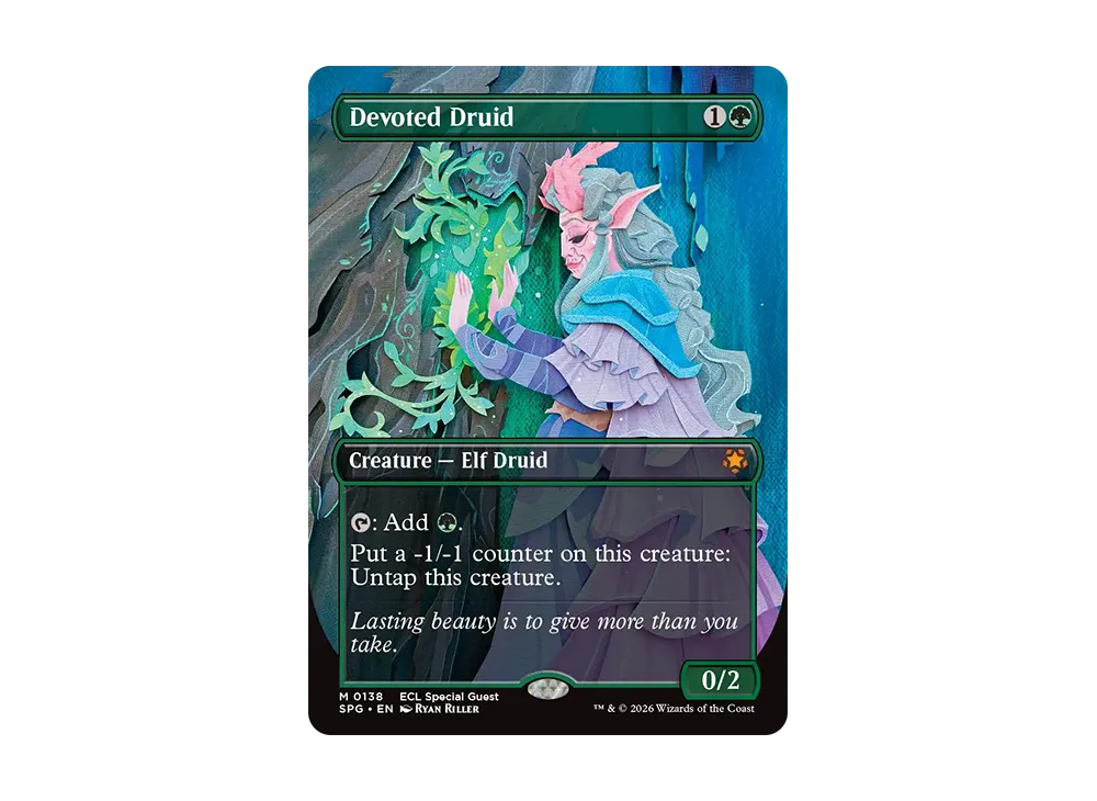 Devoted Druid M :Foil :Borderless [SPG 0138] [EN] (Lorwyn Eclipsed