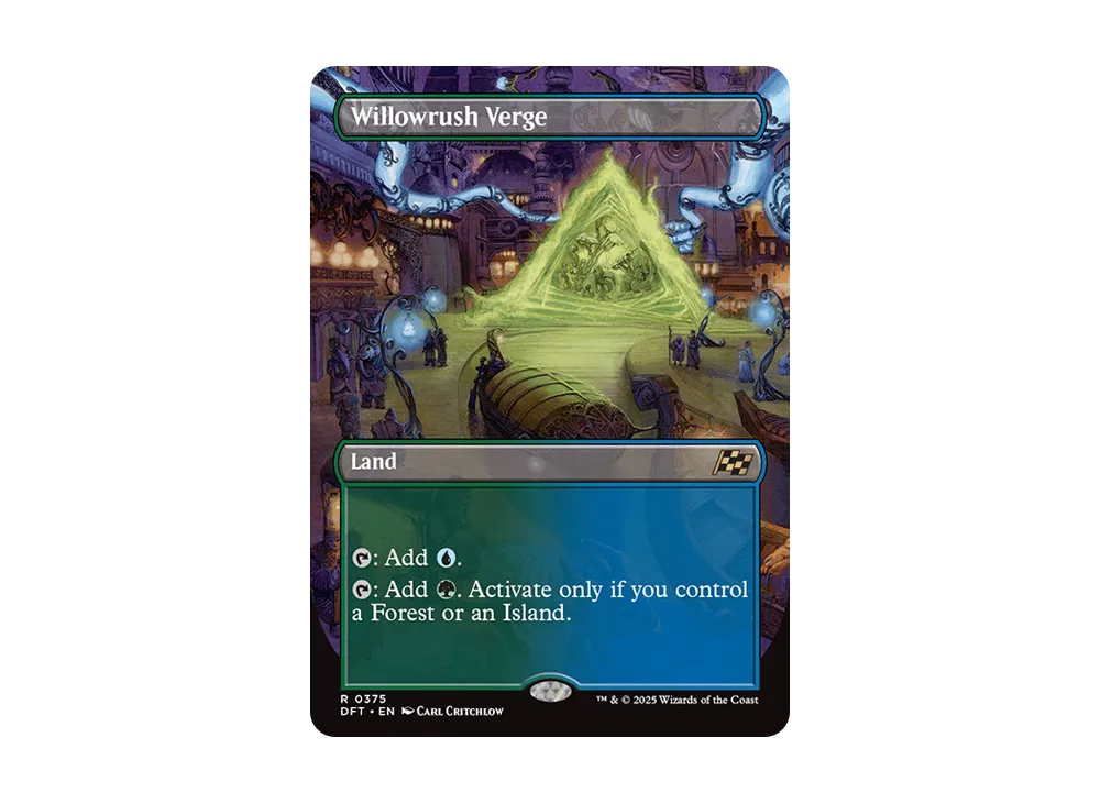 MTG　霊気走破　ウィローラッシュの境界　4枚セット ウィローラッシュの境界 R :Foil :ボーダーレス版 [DFT 0375]【日本語