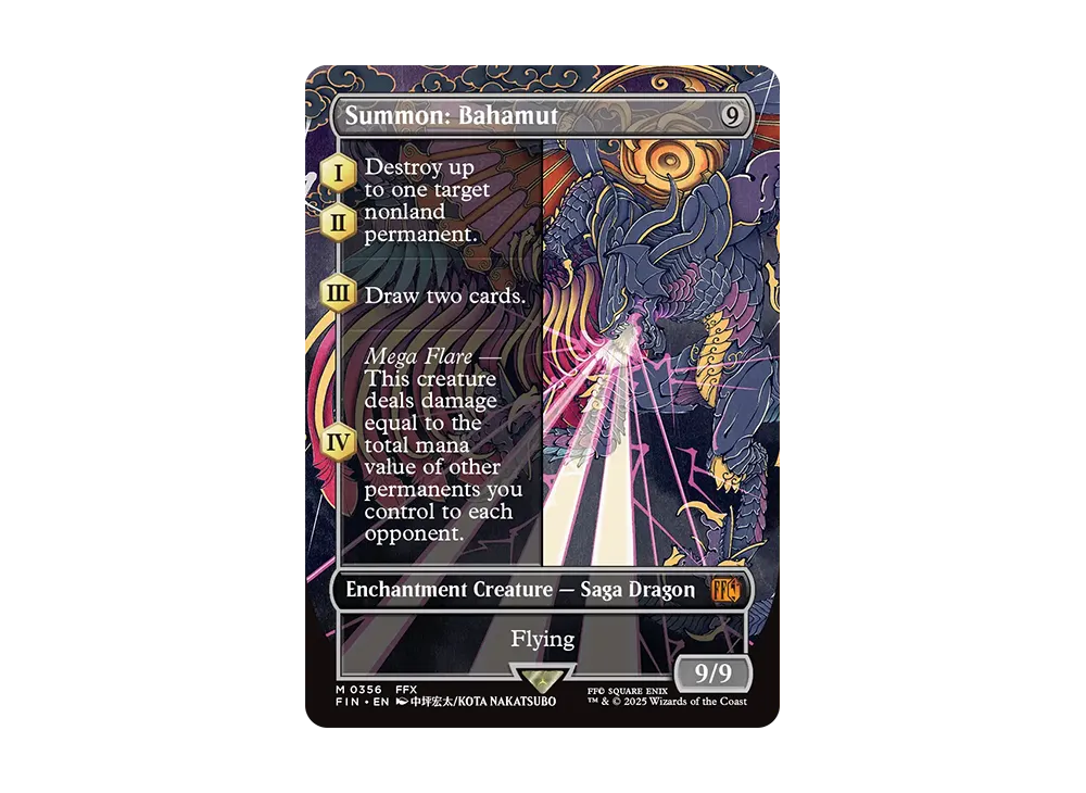 召喚：バハムート M :Foil :ボーダーレス版 [FIN 0356]【英語版