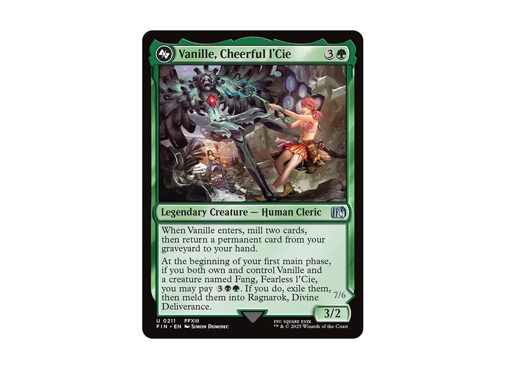 vanille mtg card Vanille, Cheerful l'Cie // Ragnarok, Divine Deliverance [FINAL FANTASY mill two cards Card Kingdom