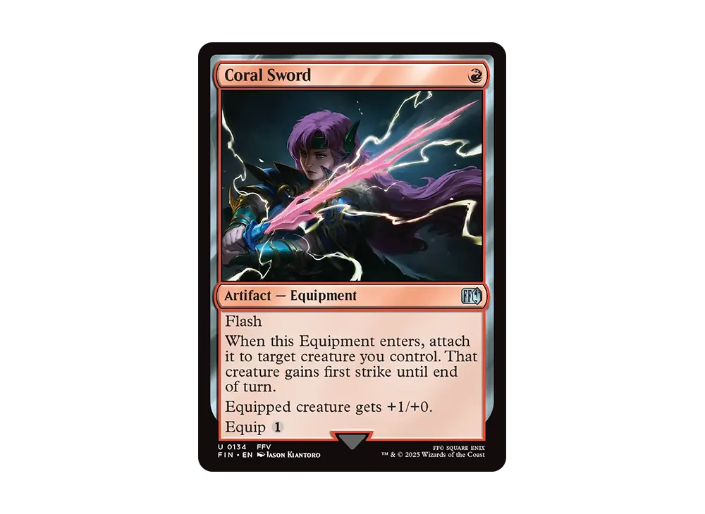 Coral Sword U :Foil [FIN 0134] [EN](FINAL FANTASY) | SNKRDUNK