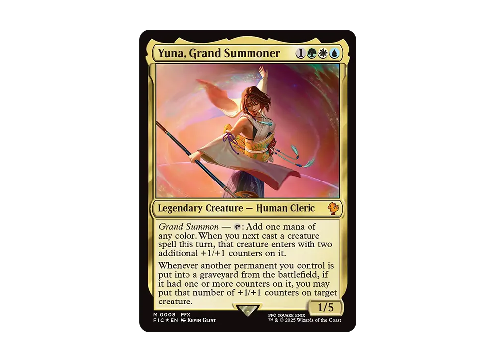 yuna grand summoner mtg card Final Fantasy Character Bordless Surge Foil PSA 10 Keep your most prized cards safe in style with Enskys Magic Yuna, Grand Summoner [Borderless Surge