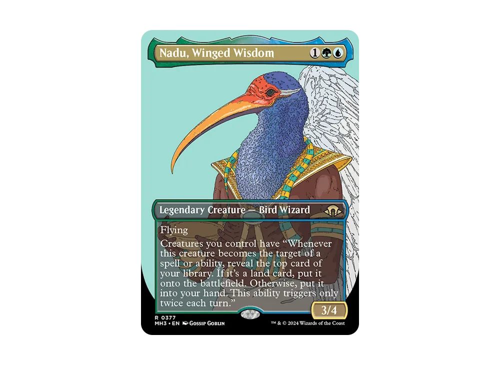 Nadu Winged Wisdom R :Foil :ボーダーレス版 [MH3 0377]【英語版】(モダンホライゾン 3)