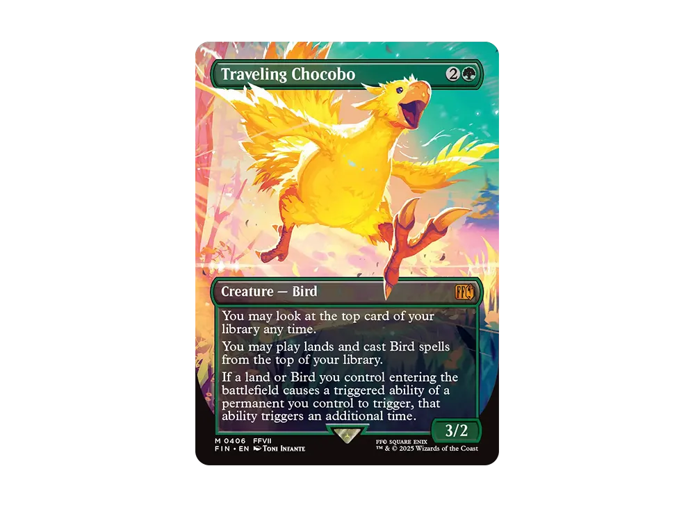 MTG FF 旅するチョコボ ボーダーレス foil 神話レア M 406 英)旅するチョコボ / Traveling Chocobo ☆ボーダーレス☆ 【FIN