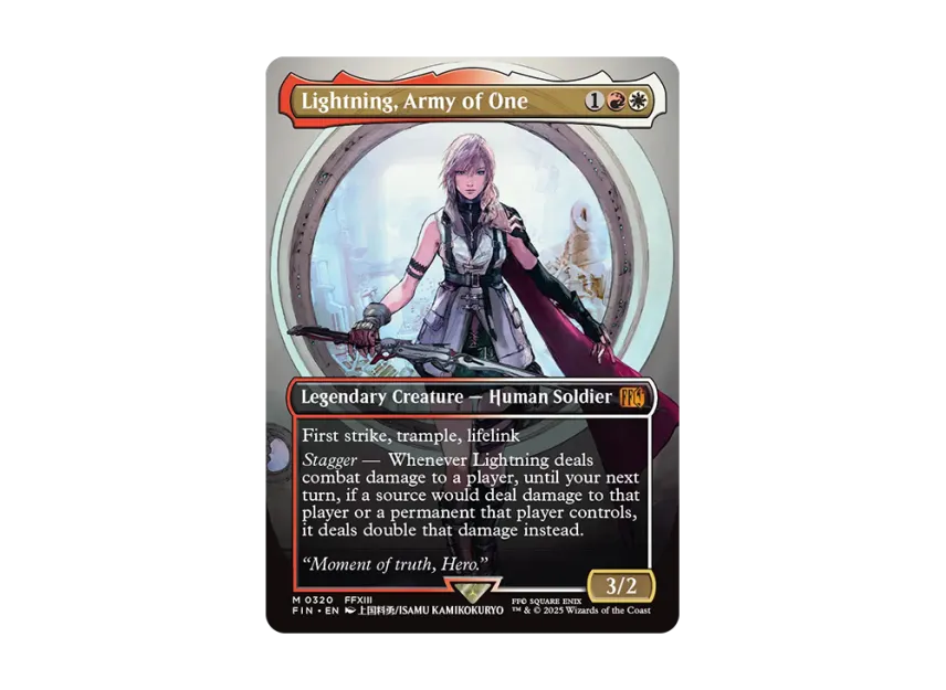 mtg final fantasy lightning army of one Lightning, Army Of One (borderless) (320) M/NM Magic MTG Final Fantasy