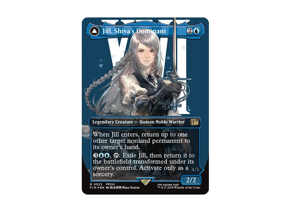 シヴァのドミナント、ジル:氷の召喚獣、シヴァ R :Foil :ボーダーレス版 [FIN 0523]【英語版】(ファイナルファンタジー)