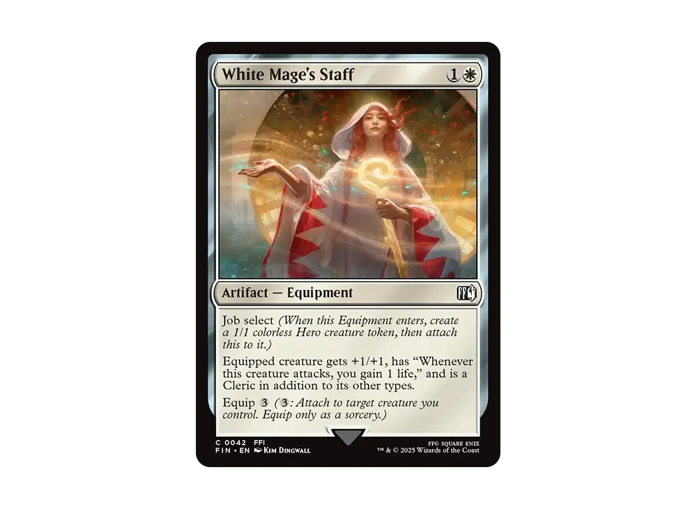 「白魔術士」の杖 C :Foil [FIN 0042]【英語版】(ファイナルファンタジー)