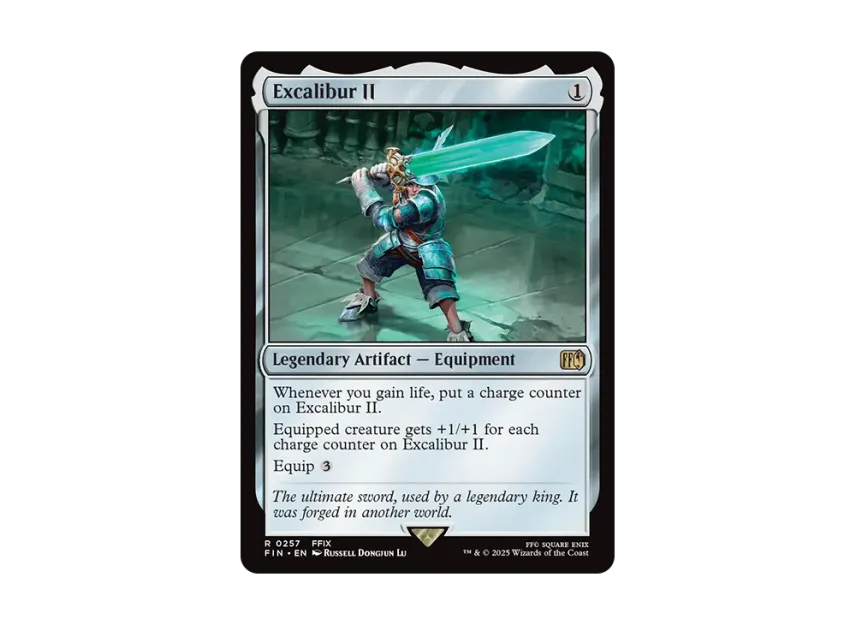 mtg final fantasy excalibur 2 Magic The Gathering - Universes Beyond - Equipped creature gets +1/+1 for each charge counter on Excalibur II. Final Fantasy Variants: Excalibur II