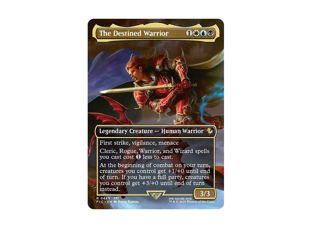 伝承に記されし戦士 R :フォイル :ボーダーレス版 [FIC 0443]【英語版】(ファイナルファンタジー チョコボ バンドル)