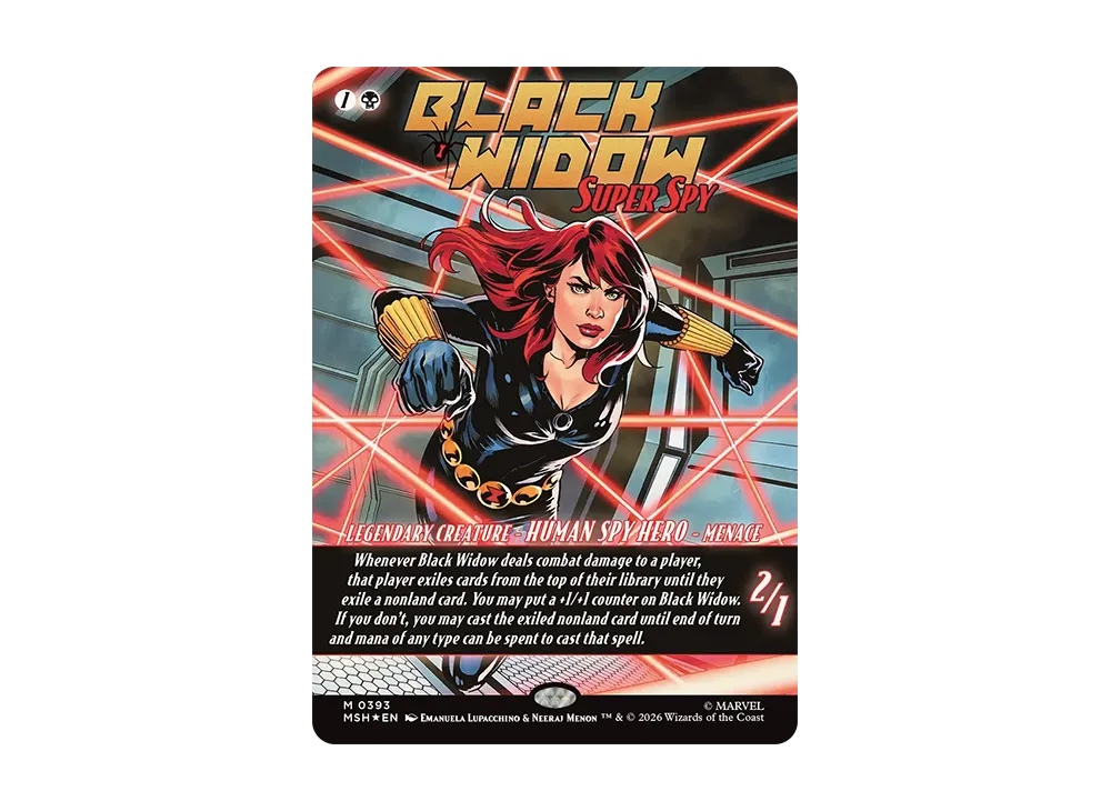 Black Widow, Super Spy M :Foil :Borderless [MSH 0393][EN](Collector Booster "Marvel Super Heroes")