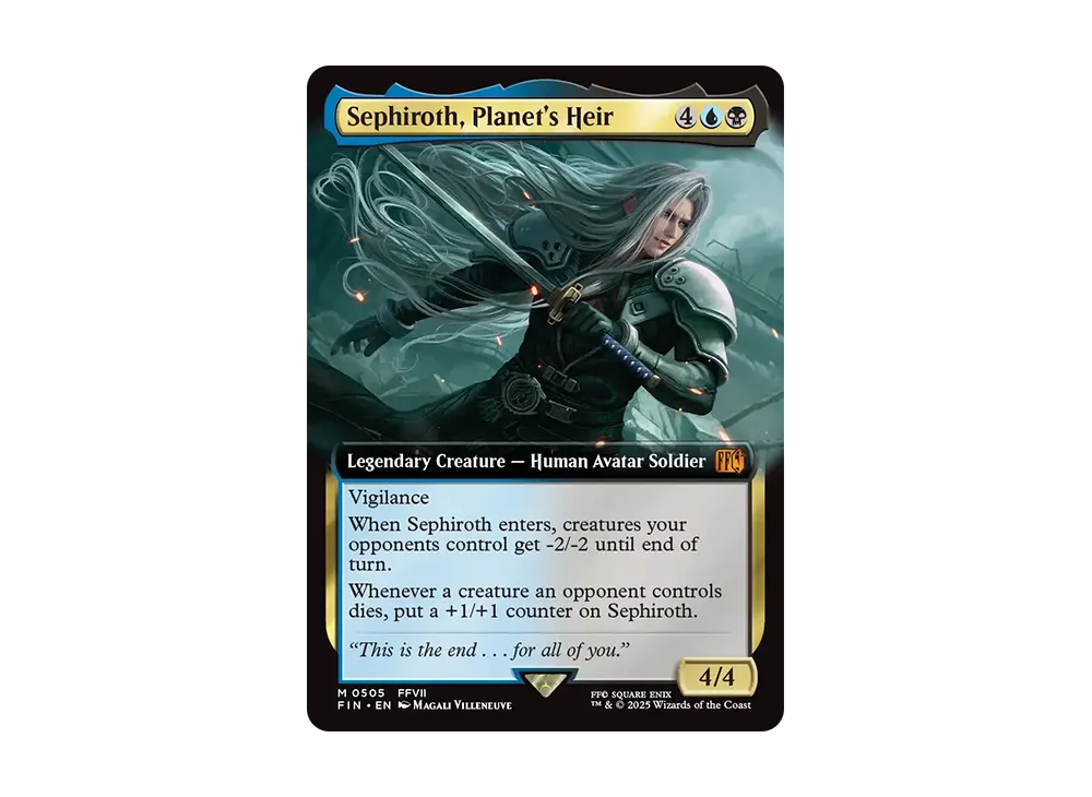 sephiroth planet's heir mtg card Magic: The GatheringFINAL FANTASY Sephiroth, Planets 105ct APEX Deck Protector Sleeves Final Fantasy Sephiroth Sephiroth Planet's Heir M :Foil
