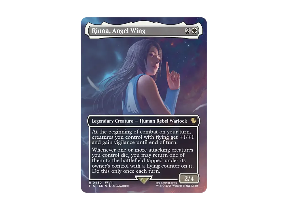 rinoa mtg card Magic The Gathering - Universes Beyond - Final Fantasy Presenting FINAL FANTASY card sleeves Rinoa, Angel Wing