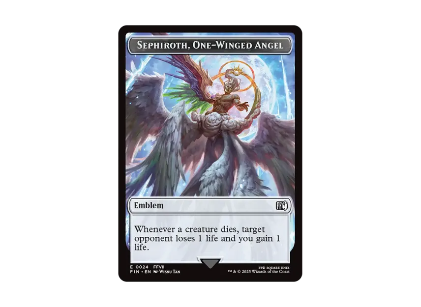 sephiroth one winged angel mtg card Sephiroth, One-Winged Angel Emblem Final Fantasy Tokens (TFIN) #24 Scryfall Magic: The Gathering Search