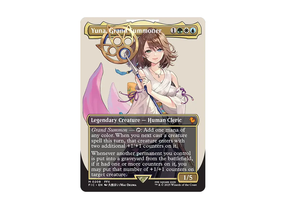 大召喚士、ユウナ M :Foil :ボーダーレス版 [FIC 0208]【英語版