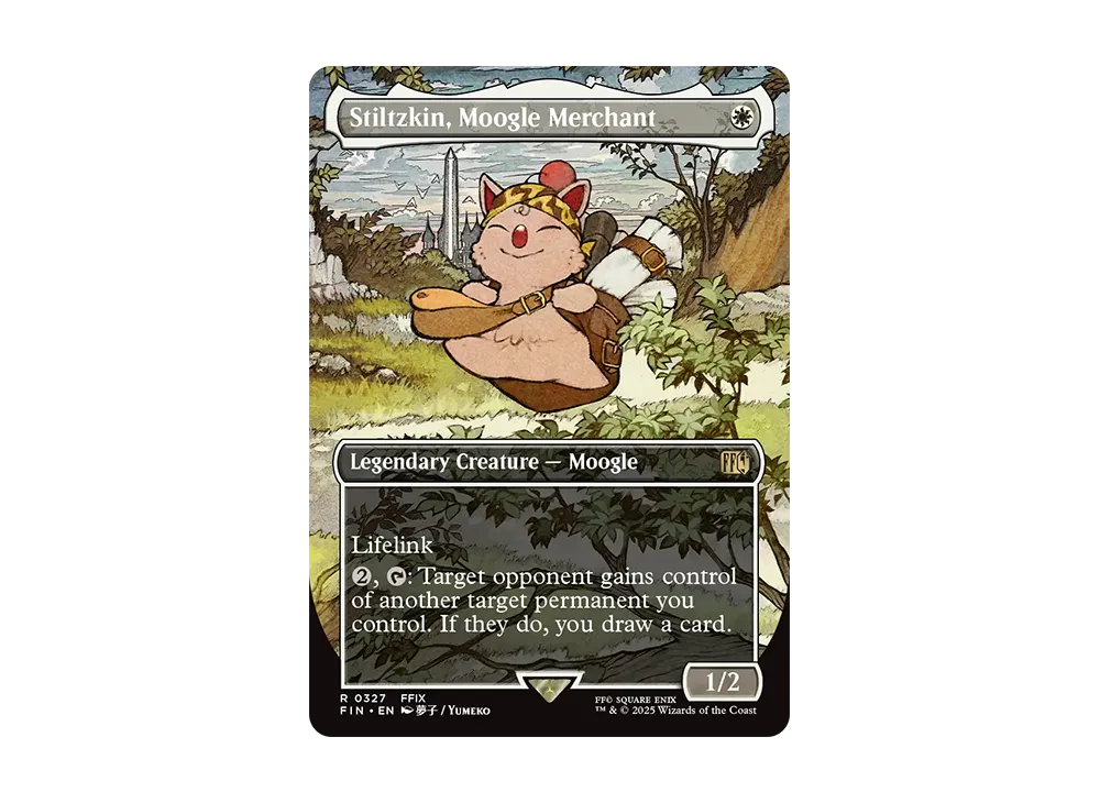 モーグリの商人　スティルツキン　プレリリース　ファイナルファンタジー　mtg モーグリの商人、スティルツキン [FIN] 【BIGWEB | MTG】日本