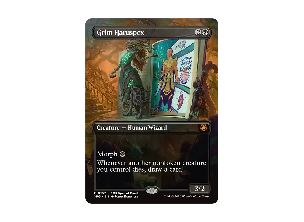 Grim Haruspex M :Foil :Borderless [SPG 0152][EN](Collector Booster "Secrets  of Strixhaven") | SNKRDUNK