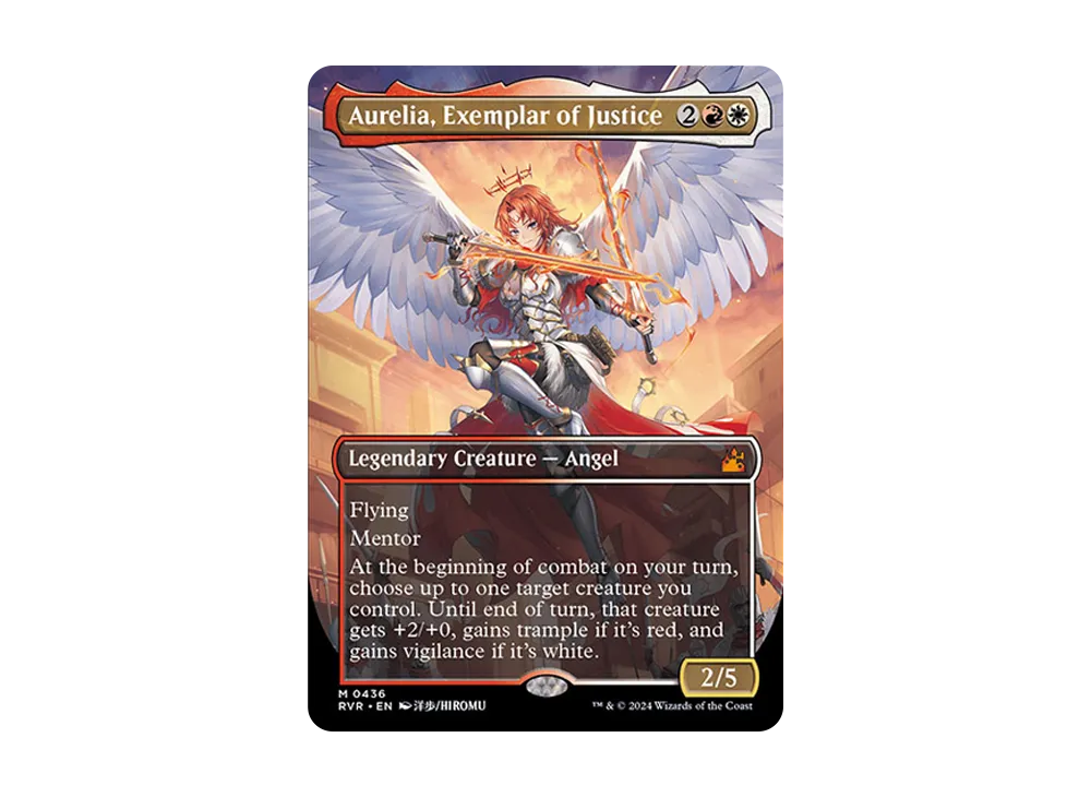 正義の模範、オレリア M :Foil :アニメ :ボーダーレス版 [RVR 0436