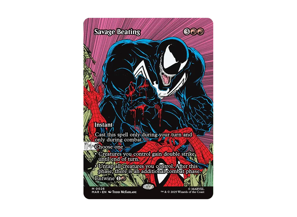 凶暴な打撃 M :Foil :ボーダーレス版 [MAR 0026]【英語版】(マーベル スパイダーマン)