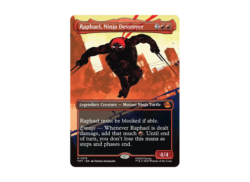 Raphael, Ninja Destroyer M :Foil :Borderless [TMT 0218][EN](Collector  Booster "Teenage Mutant Ninja Turtles") | SNKRDUNK