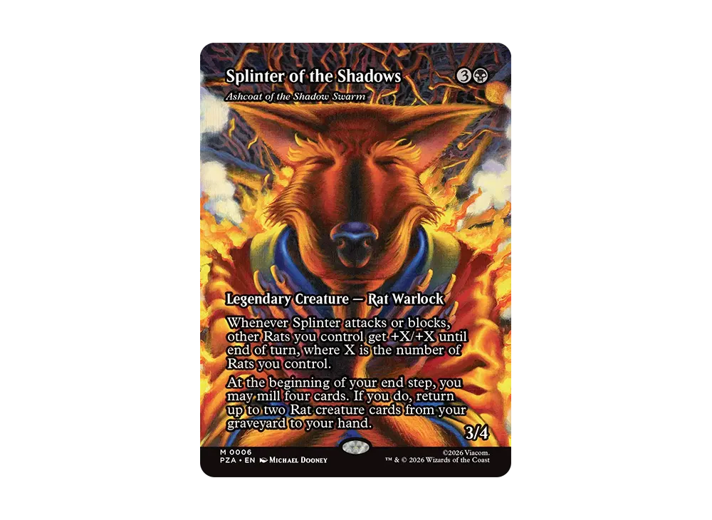 影の群れの灰毛 M :フォイル :ボーダーレス版 [PZA 0006]【英語版】(コレクター・ブースター「ミュータント タートルズ」)