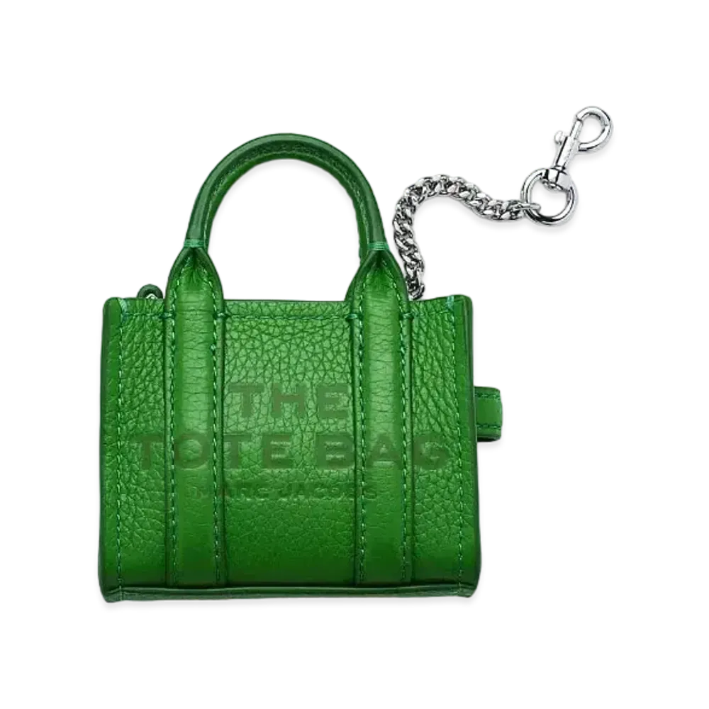 Marc Jacobs The Leather Nano Tote Charm "Kiwi"