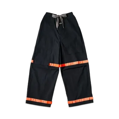 KAPITAL Ripstop Nouvelle Shuttle Pants "Black Orange"