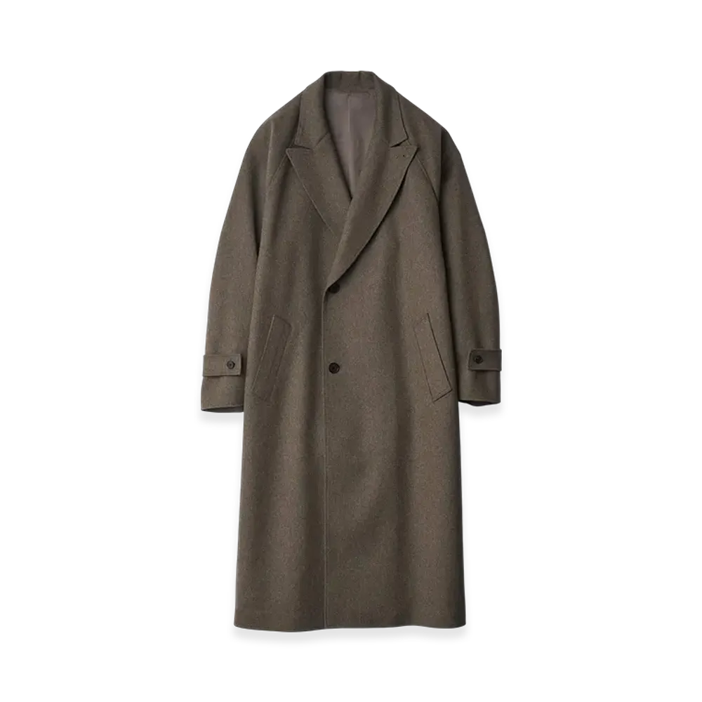ssstein Oversized Peak Lapel Coat "Taupe"