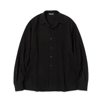 AURALEE Airy Smooth Cashmere Shirt Blouson "Black"