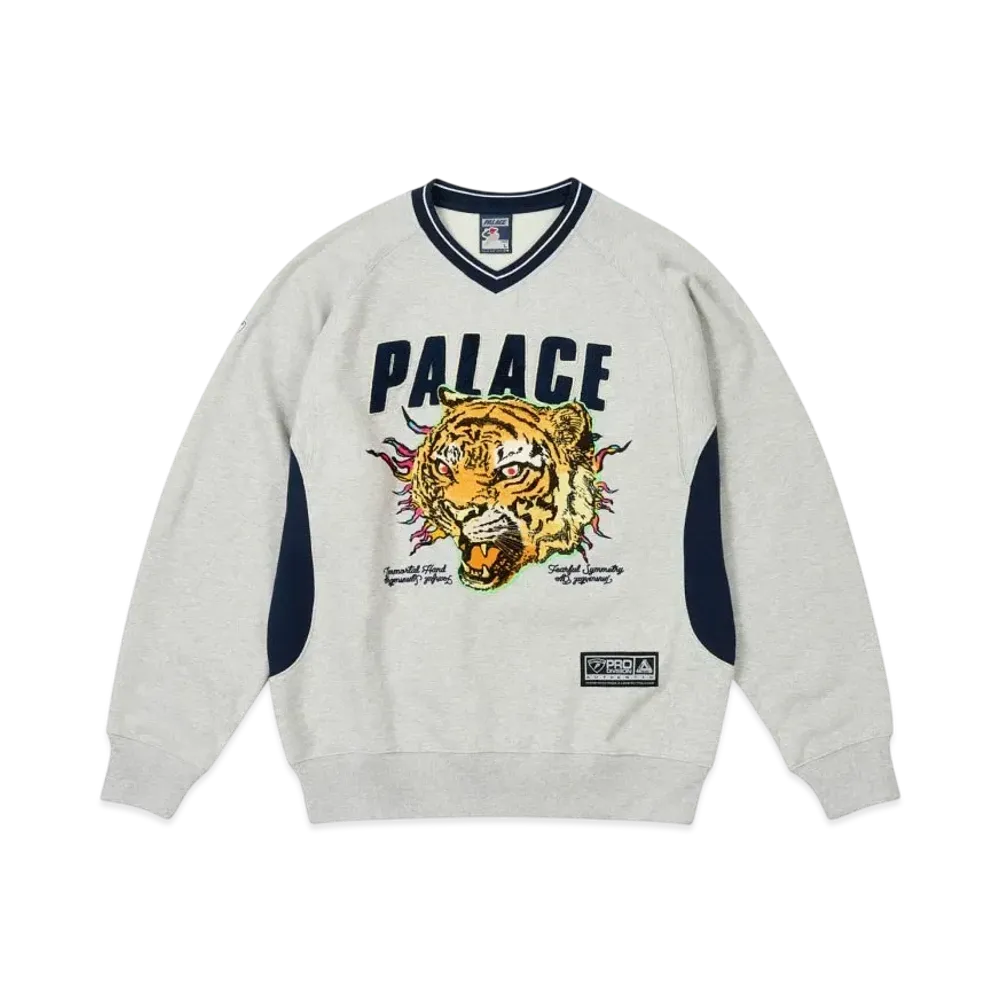 PALACE Tora Tora Crew "Grey Marl"