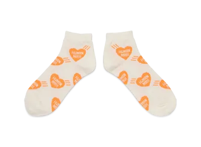 HUMAN MADE Heart Short Socks "Orange"