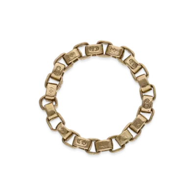 Chrome Hearts 22K Box Chain Ring "Yellow Gold"