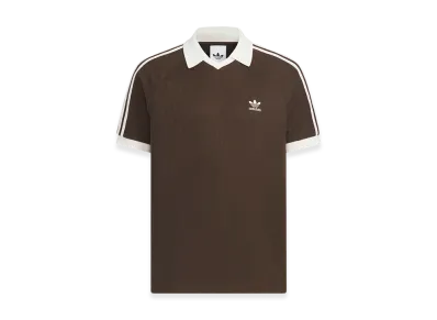 adidas Waffle Short Sleeve Polo Shirt "Brown"