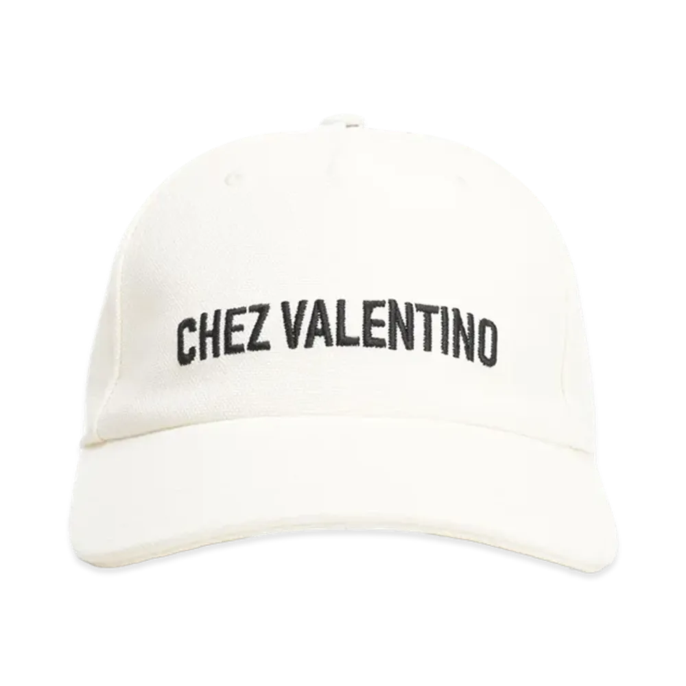 Valentino Cotton Baseball Cap "White"
