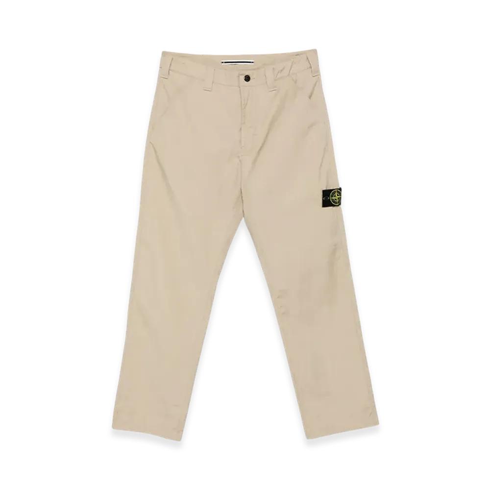 Stone Island 3100015 Supima Cotton Canvas Non-Aqueous Dyeing Technology Regular Fit Chino Trousers with Pockets - 25SS "Desert"