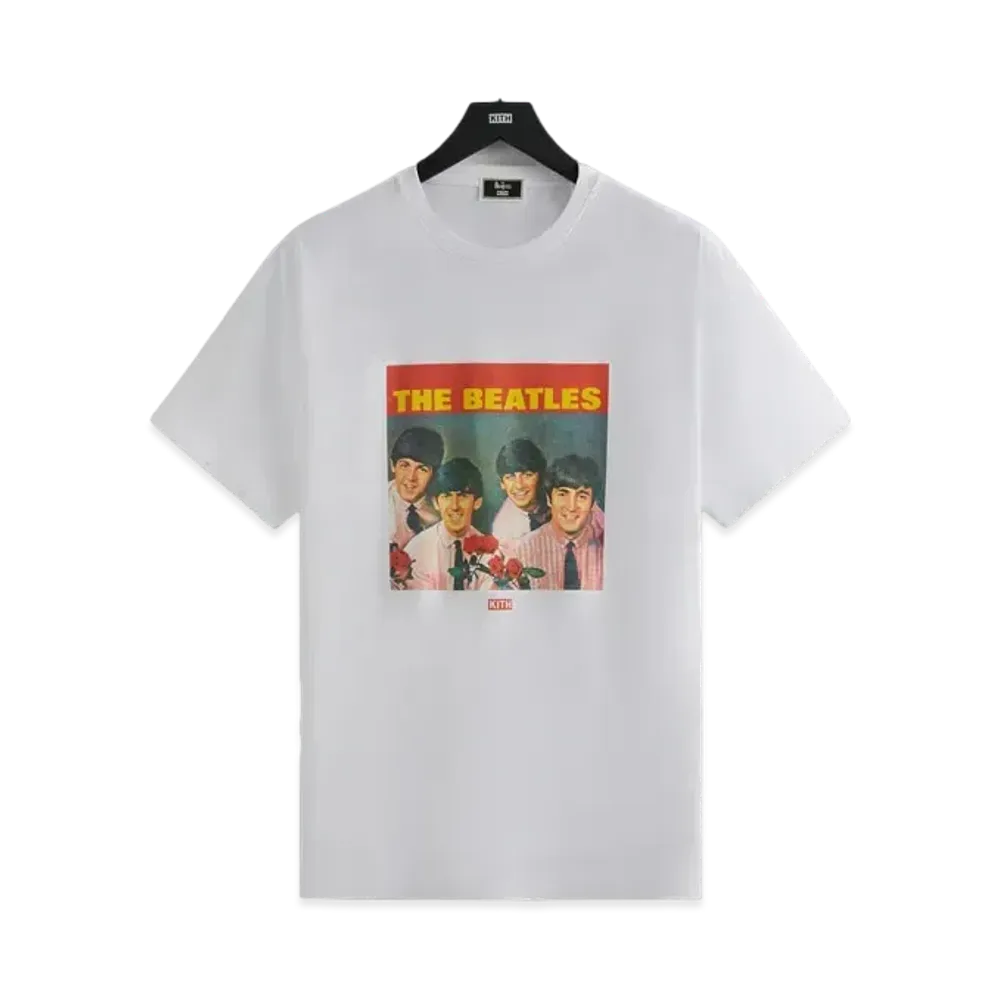 Kith x The Beatles Red Roses Vintage Tee "White"