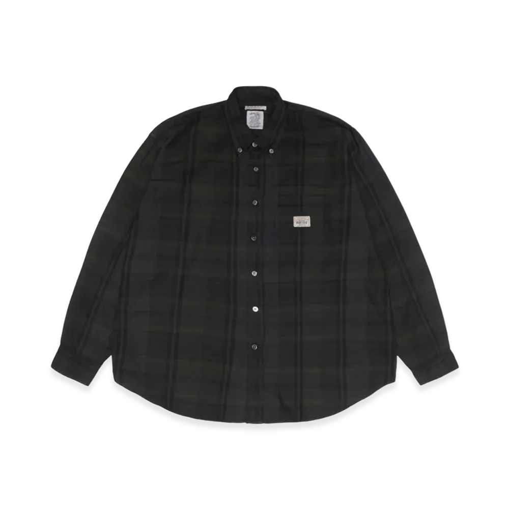 Stussy x Our Legacy Work Shop Check Shirt "Overdyed Green Check"