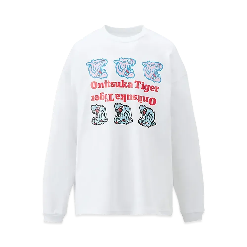 Onitsuka Tiger Long Sleeved Graphic Tee "White"