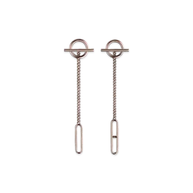 Hermes Echappee Asymmetric Earring "Rose Gold"